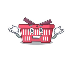 Sticker - Super Funny Grinning shopping basket mascot cartoon style