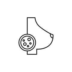 Poster - Chest breast cancer icon. Simple line, outline vector elements of world awareness day icons for ui and ux, website or mobile application