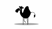 Funny Camel Walking (seamless Loop Animation) 