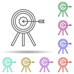Poster - Office, team, graduations in multi color style icon. Simple thin line, outline vector of team work icons for ui and ux, website or mobile application