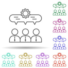 Poster - Partnership, team, worker in multi color style icon. Simple thin line, outline vector of team work icons for ui and ux, website or mobile application