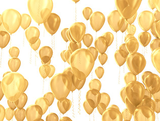 Poster - Golden balloons background