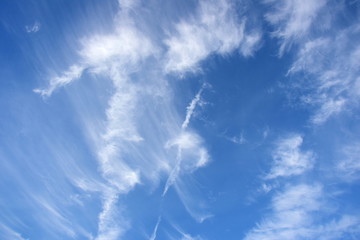 Schleierwolken am blauen Sommerhimmel