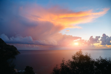 Poster - Stunning image of the dark overcast sky.