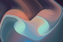 Abstract Clean And Fluid Lines And Waves Canvas Design With Dark Slate Gray, Rosy Brown And Pastel Blue Colors. Art For Sale. Good Wallpaper Or Canvas Design