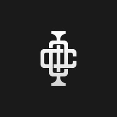 Monogram CO, OC, C, O vector logo in a modern line style