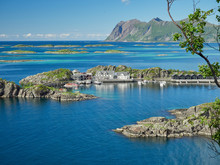 Fjord Seascape View At The Famous Tourist Attraction Hamn Village, Senja Island, Troms County - Norway