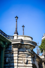 Wall Mural - Notre-Dame Bridge view from the Seine, Paris