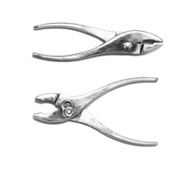 Pliers Tool On The White Background