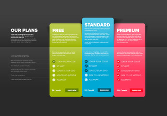 Poster - pricing table light template