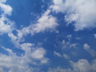 stratocumulus white clouds in the blue sky natural background beautiful nature environment