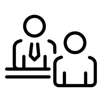 Business partner icon. Outline business partner vector icon for web design isolated on white background