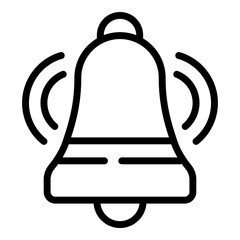 Poster - Ringer bell icon. Outline ringer bell vector icon for web design isolated on white background