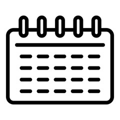 Poster - Office calendar icon. Outline office calendar vector icon for web design isolated on white background