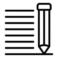 Poster - Storyteller pen icon. Outline storyteller pen vector icon for web design isolated on white background