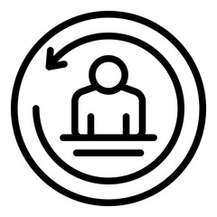 Poster - Modern storyteller icon. Outline modern storyteller vector icon for web design isolated on white background
