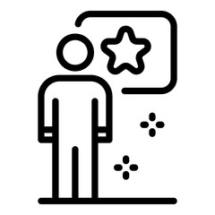 Poster - Creative gaming player icon. Outline creative gaming player vector icon for web design isolated on white background