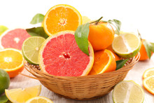 Assortment Of Citrus Fruit With Lemon, Orange,grapefruit,lime