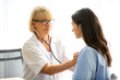 © FotoArtist - doctor talk with women patient in hospital