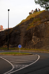 Canvas Print - Road in the suburbs of a city