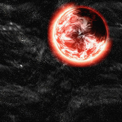 Canvas Print - red planet in space