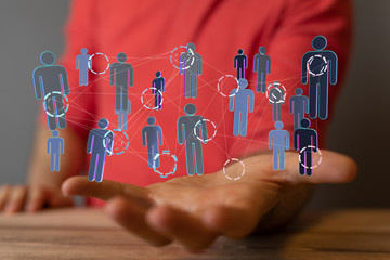 social network and leadership as concept.you need resource