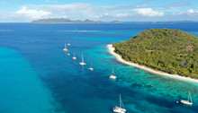 Caribbean Sea And Islands Aerial View, St. Vincent, Grenadines, 