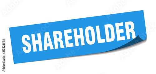 Fotomural shareholder sticker. shareholder square sign. shareholder. peeler