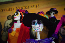 Mexican Catrinas In Day Of The Dead