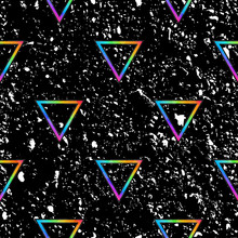 Space Spectrum Triangles With Grunge Effect