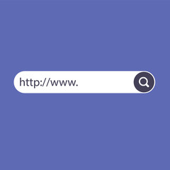 Poster - www search bar icons. Vector illustration isolated on background. www search bar icon for web site, app, ui and logo. Concept search and www.