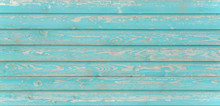 Wooden Texture Background.boards Wall Horizontal Peeling Paint Light Blue Sea Foam Color