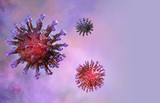 Fototapeta  - China pathogen respiratory coronavirus 2019-ncov flu outbreak 3D medical illustration. Microscopic view of floating influenza virus cells. Dangerous asian ncov corona virus, SARS pandemic risk concept