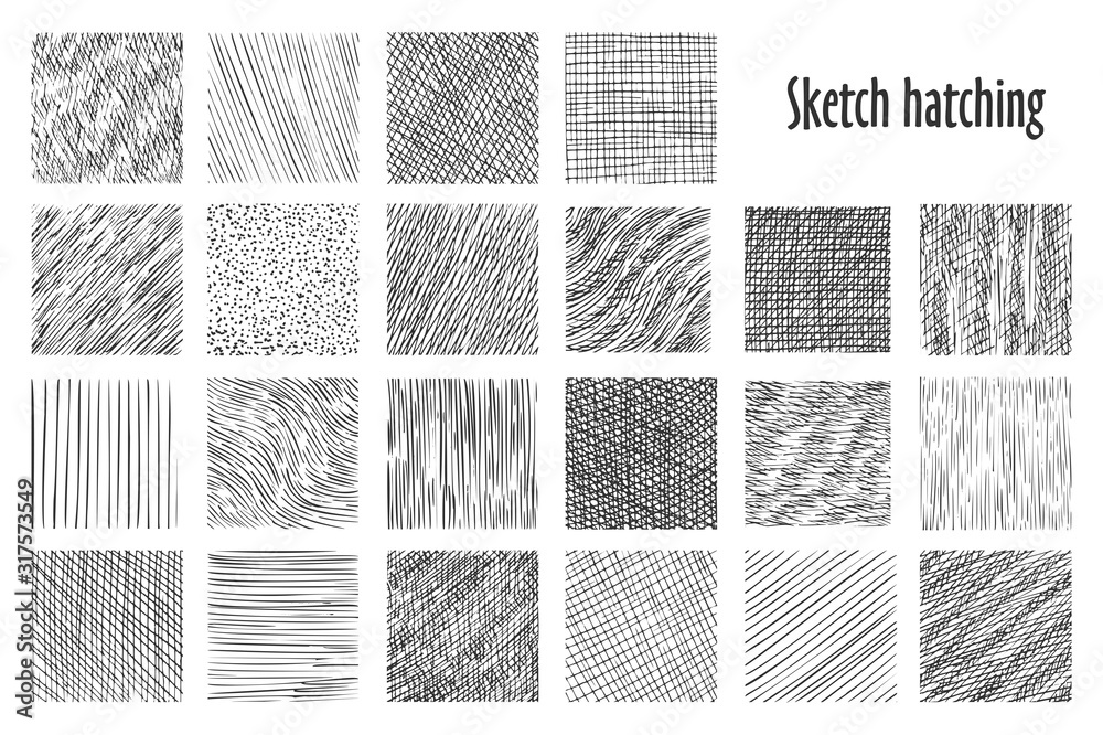 Sketch hatching abstract pattern backgrounds - obrazy, fototapety, plakaty 