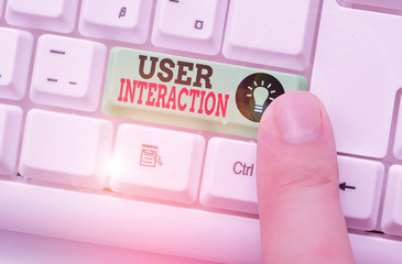 Fototapete - Word writing text User Interaction. Business photo showcasing the conduit between huanalysis and computer interaction