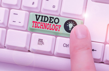 Fototapete - Word writing text Video Technology. Business photo showcasing recording and playing back of moving pictures and sound