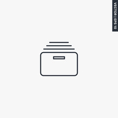 Poster - Archive storage, linear style sign for mobile concept and web design