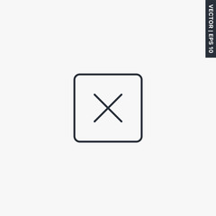 Poster - Cancel, close, linear style sign for mobile concept and web design