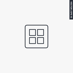 Poster - Grid view, linear style sign for mobile concept and web design.