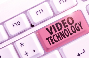 Fototapete - Conceptual hand writing showing Video Technology. Concept meaning recording and playing back of moving pictures and sound