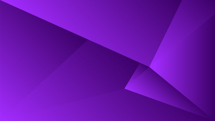 Poster - Polygon triangle in purple vector gradient background