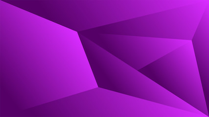 Poster - Polygon triangle in purple vector gradient background