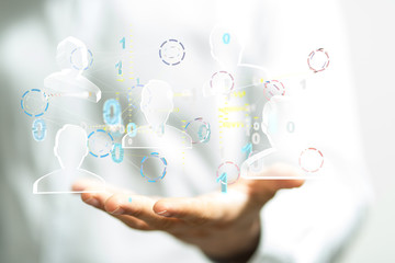 social media communication internet network 3d