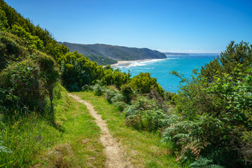 hiking the great ocean walk to milanesia beach, coast of victoria, australia