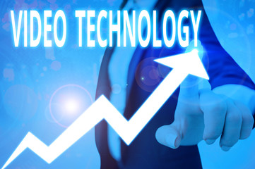 Fototapete - Conceptual hand writing showing Video Technology. Concept meaning recording and playing back of moving pictures and sound