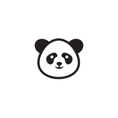 Poster - Panda icon logo design vector template