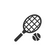 © LiveLove - tennis ball and racket icon vector for website and graphic design