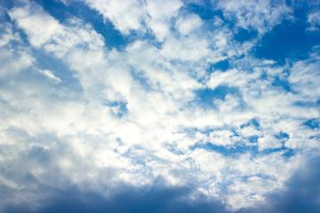 Sticker - Blue sky and white clouds in day time.