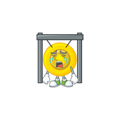 Sticker - Sad of chinese gong cartoon mascot style