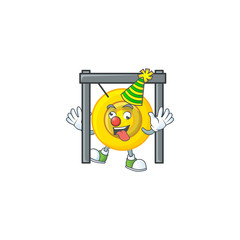 Poster - Funny Clown chinese gong cartoon character mascot design